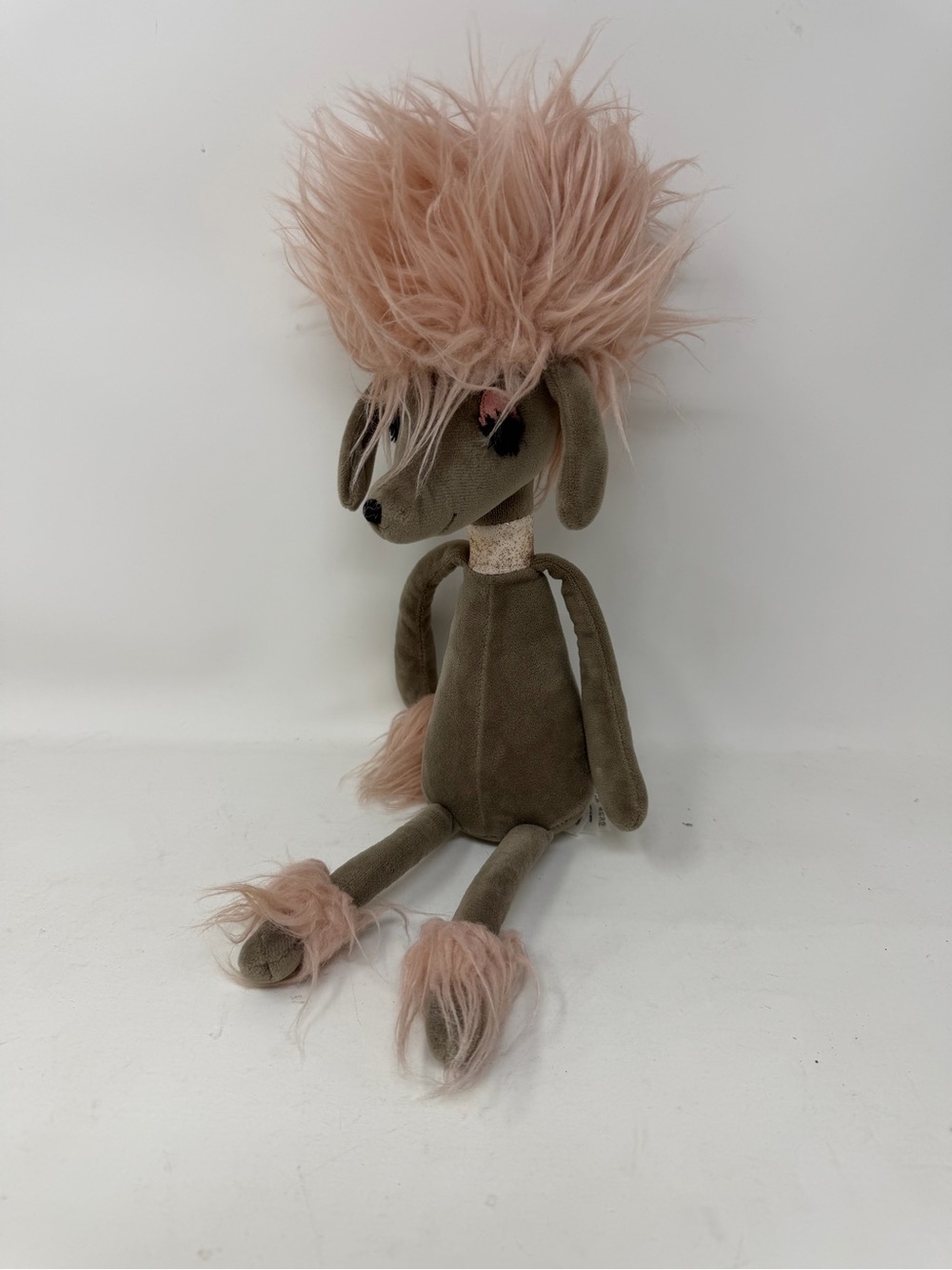 Jellycat Penelope Poodle Swellegant Plush Cocoa Pink Glitter Collar 15”